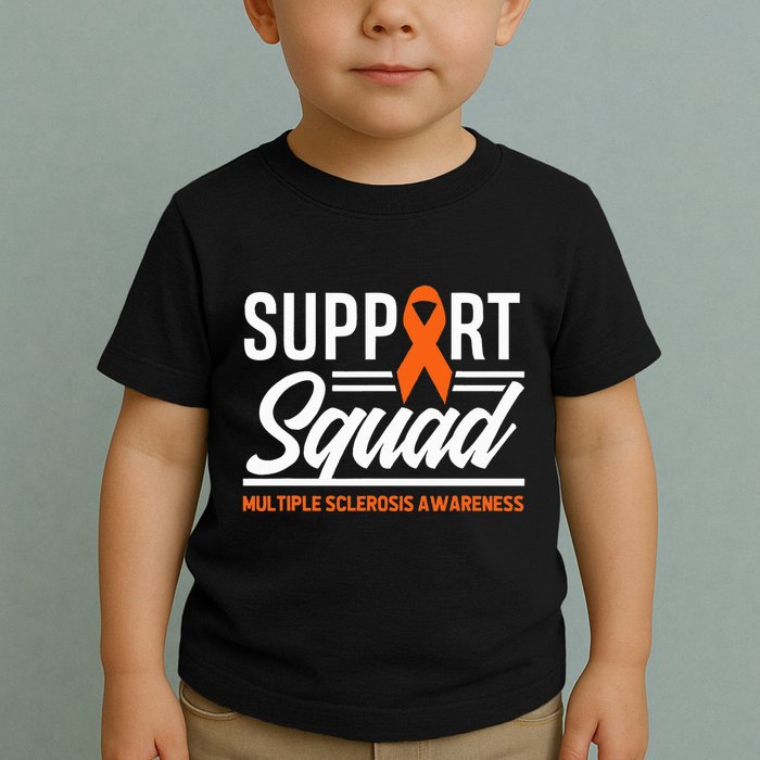 Ms Warrior Ms Support Squad Multiple Sclerosis Awareness Toddler T-Shirt