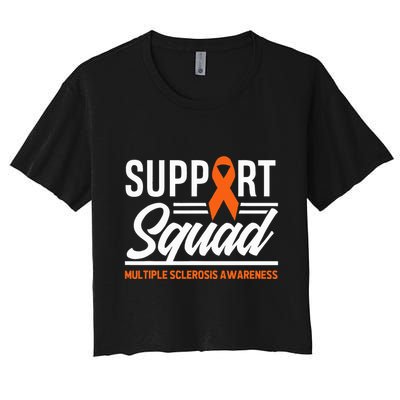 Ms Warrior Ms Support Squad Multiple Sclerosis Awareness Crop Top