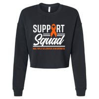 Ms Warrior Ms Support Squad Multiple Sclerosis Awareness Cropped Pullover Crew