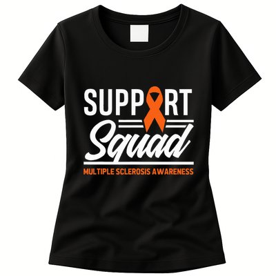 Ms Warrior Ms Support Squad Multiple Sclerosis Awareness Womens T-Shirt