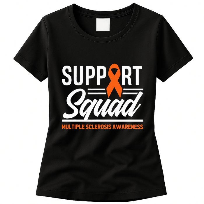 Ms Warrior Ms Support Squad Multiple Sclerosis Awareness Womens T-Shirt