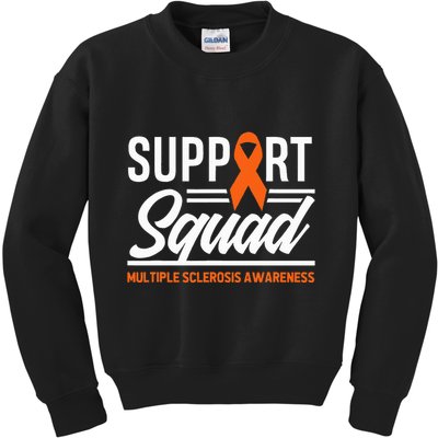 Ms Warrior Ms Support Squad Multiple Sclerosis Awareness Kids Sweatshirt