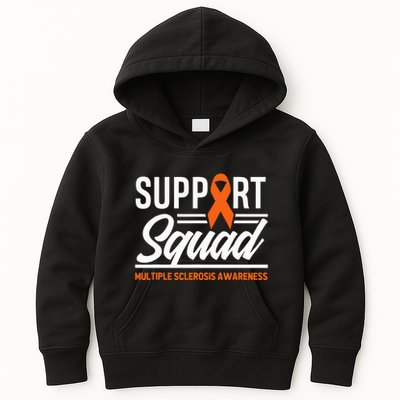 Ms Warrior Ms Support Squad Multiple Sclerosis Awareness Kids Hoodie