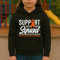Ms Warrior Ms Support Squad Multiple Sclerosis Awareness Kids Hoodie