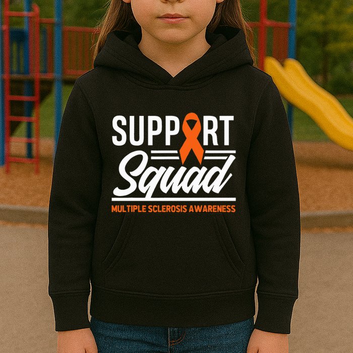 Ms Warrior Ms Support Squad Multiple Sclerosis Awareness Kids Hoodie