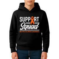 Ms Warrior Ms Support Squad Multiple Sclerosis Awareness Kids Hoodie