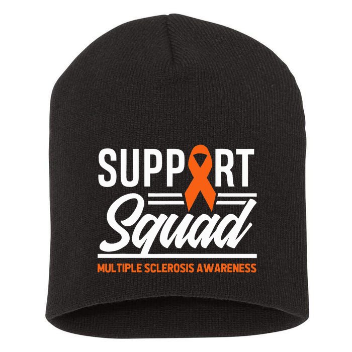 Ms Warrior Ms Support Squad Multiple Sclerosis Awareness Short Acrylic Beanie