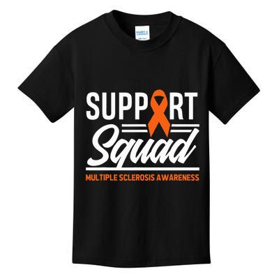 Ms Warrior Ms Support Squad Multiple Sclerosis Awareness Kids T-Shirt