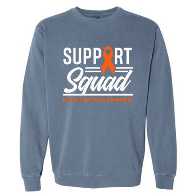 Ms Warrior Ms Support Squad Multiple Sclerosis Awareness Garment-Dyed Sweatshirt