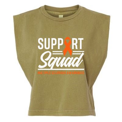 Ms Warrior Ms Support Squad Multiple Sclerosis Awareness Garment-Dyed Women's Muscle Tee