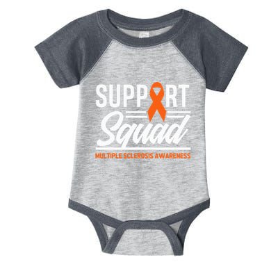 Ms Warrior Ms Support Squad Multiple Sclerosis Awareness Infant Baby Jersey Bodysuit