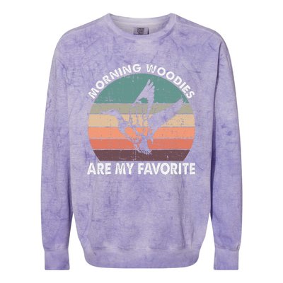 Morning Woody My Favorite Duck Hunting Funny Hunter Colorblast Crewneck Sweatshirt