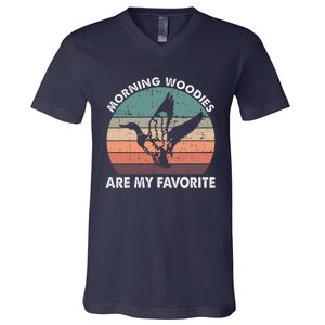 Morning Woody My Favorite Duck Hunting Funny Hunter V-Neck T-Shirt