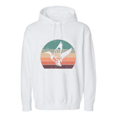 Morning Woody My Favorite Duck Hunting Funny Hunter Garment-Dyed Fleece Hoodie