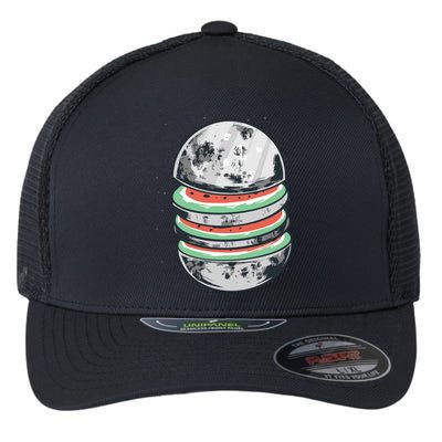 Moon Watermelon Flexfit Unipanel Trucker Cap