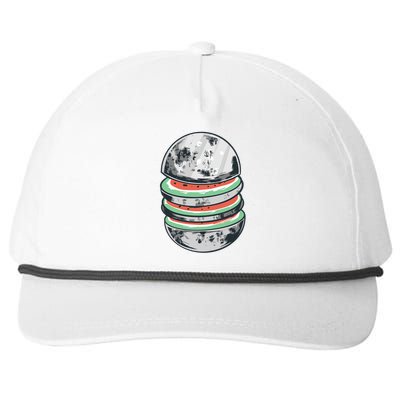 Moon Watermelon Snapback Five-Panel Rope Hat