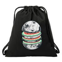 Moon Watermelon Drawstring Bag