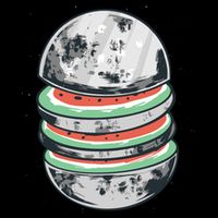 Moon Watermelon Drawstring Bag