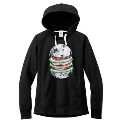 Moon Watermelon Women's Fleece Hoodie