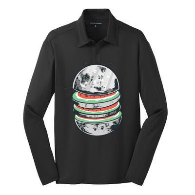 Moon Watermelon Silk Touch Performance Long Sleeve Polo