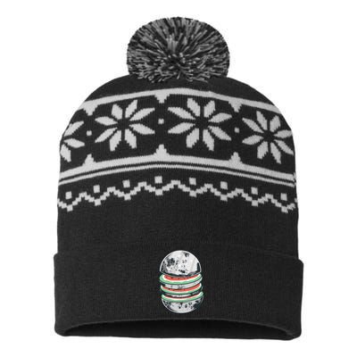 Moon Watermelon USA-Made Snowflake Beanie