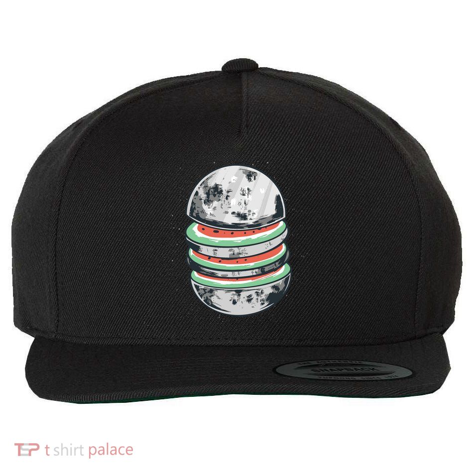 Moon Watermelon Wool Snapback Cap