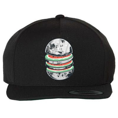 Moon Watermelon Wool Snapback Cap