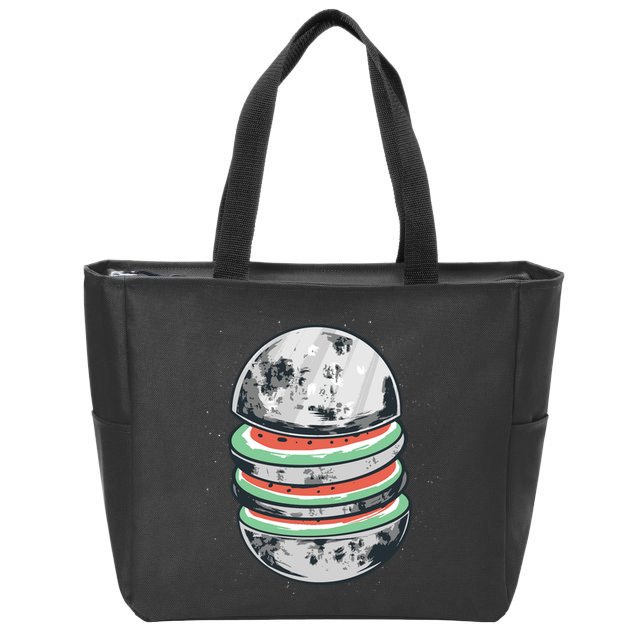 Moon Watermelon Zip Tote Bag