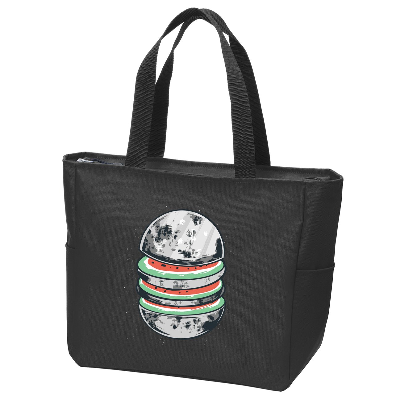 Moon Watermelon Zip Tote Bag
