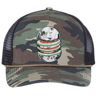 Moon Watermelon Retro Rope Trucker Hat Cap