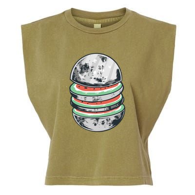 Moon Watermelon Garment-Dyed Women's Muscle Tee