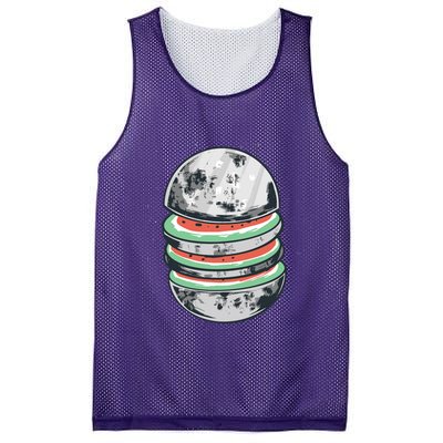 Moon Watermelon Mesh Reversible Basketball Jersey Tank