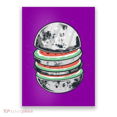 Moon Watermelon Poster