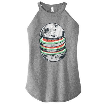 Moon Watermelon Women’s Perfect Tri Rocker Tank