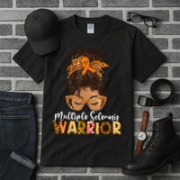 MS Warrior Messy Bun - Multiple Sclerosis Awareness Tall T-Shirt