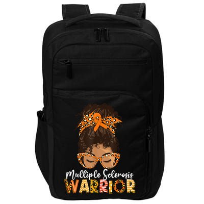 MS Warrior Messy Bun - Multiple Sclerosis Awareness Impact Tech Backpack