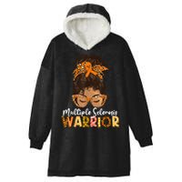 MS Warrior Messy Bun - Multiple Sclerosis Awareness Hooded Wearable Blanket