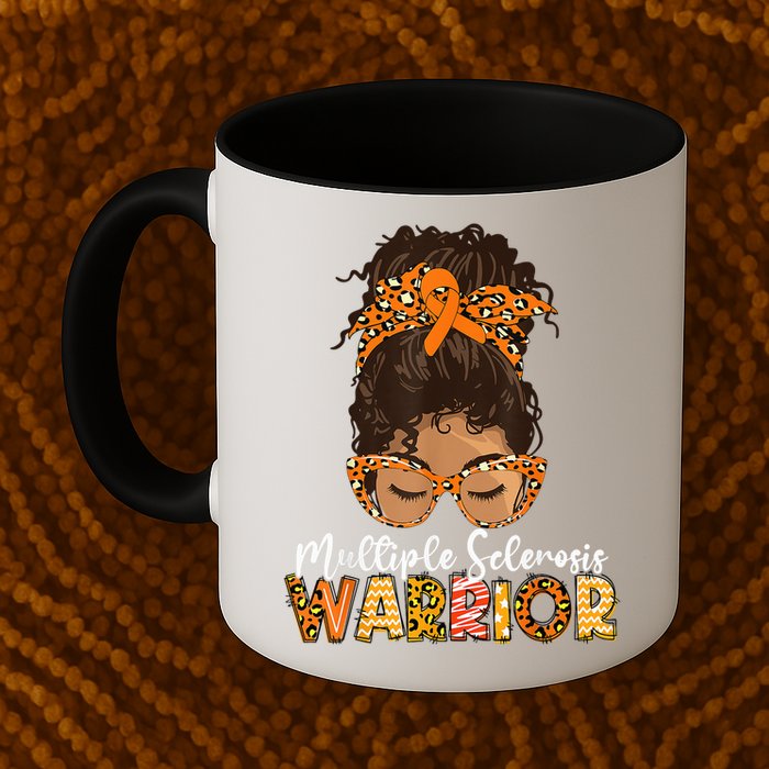 MS Warrior Messy Bun - Multiple Sclerosis Awareness Mug