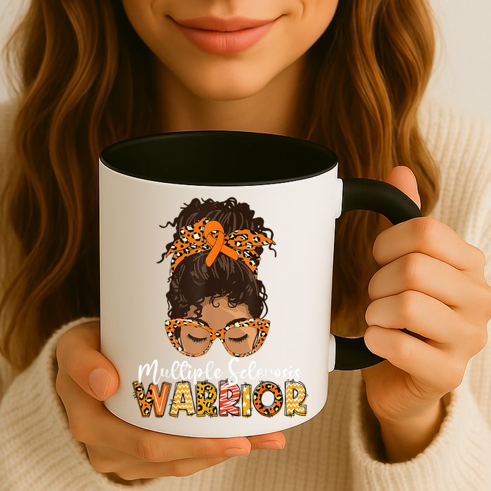 MS Warrior Messy Bun - Multiple Sclerosis Awareness Mug