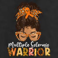 MS Warrior Messy Bun - Multiple Sclerosis Awareness Beanie