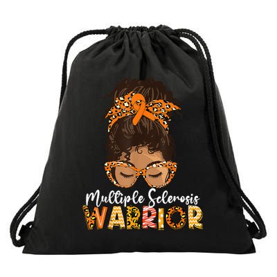 MS Warrior Messy Bun - Multiple Sclerosis Awareness Drawstring Bag