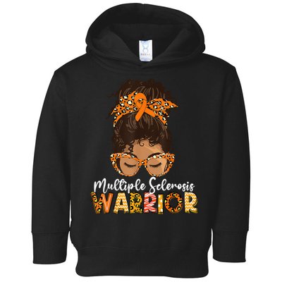 MS Warrior Messy Bun - Multiple Sclerosis Awareness Toddler Hoodie