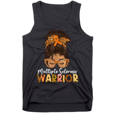 MS Warrior Messy Bun - Multiple Sclerosis Awareness Tank Top