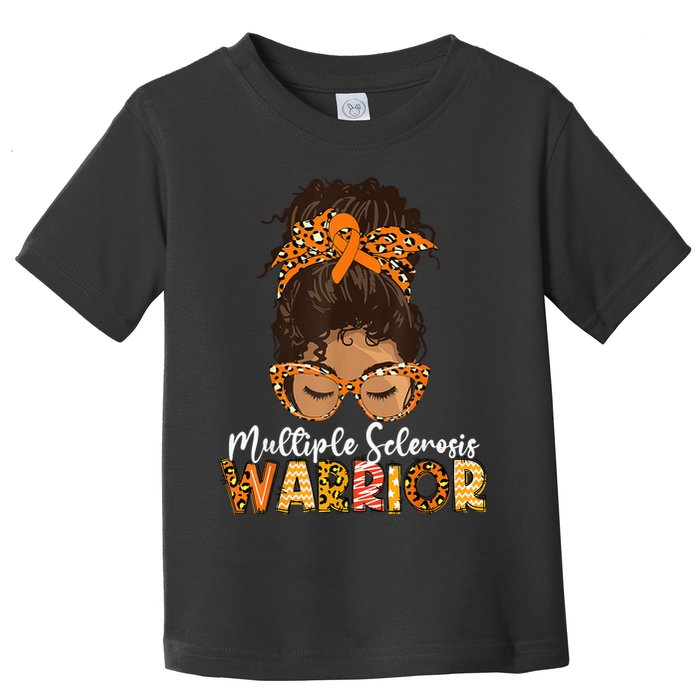 MS Warrior Messy Bun - Multiple Sclerosis Awareness Toddler T-Shirt