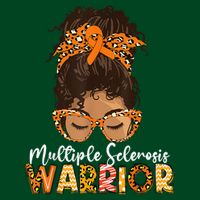 MS Warrior Messy Bun - Multiple Sclerosis Awareness Performance Shirt