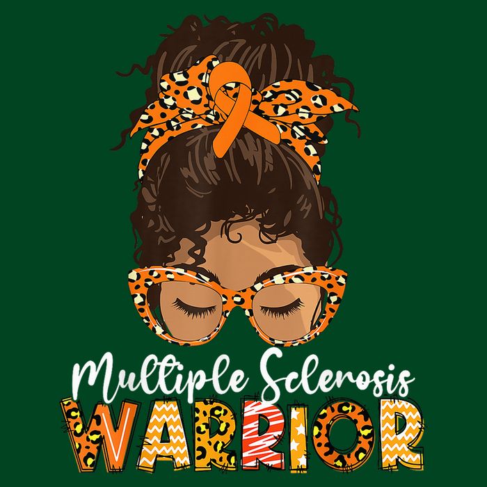 MS Warrior Messy Bun - Multiple Sclerosis Awareness Performance Shirt