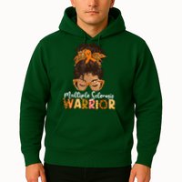 MS Warrior Messy Bun - Multiple Sclerosis Awareness Hoodie