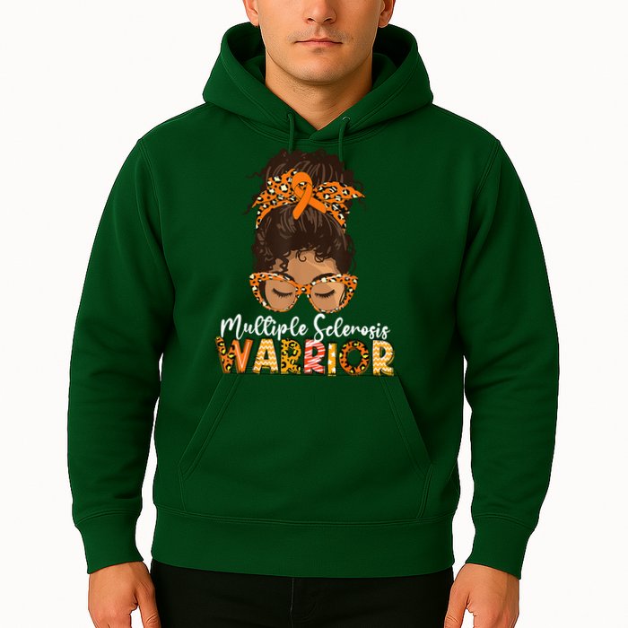 MS Warrior Messy Bun - Multiple Sclerosis Awareness Hoodie