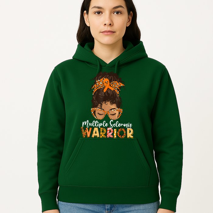 MS Warrior Messy Bun - Multiple Sclerosis Awareness Hoodie