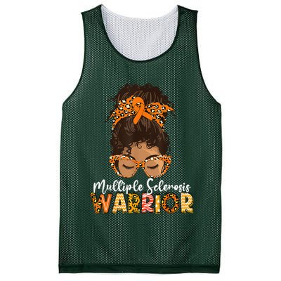 MS Warrior Messy Bun - Multiple Sclerosis Awareness Mesh Reversible Basketball Jersey Tank